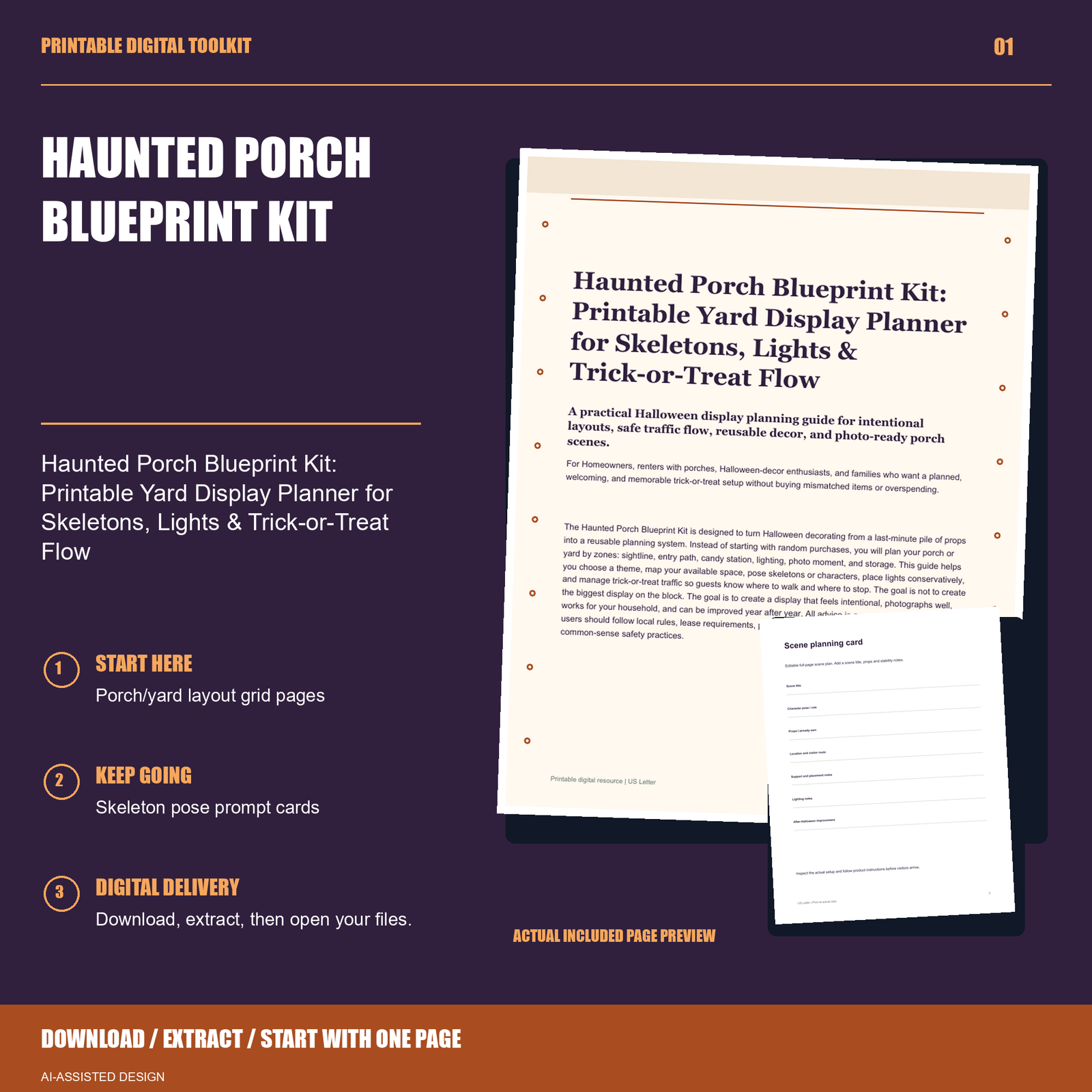 Haunted Porch Halloween Display Planner